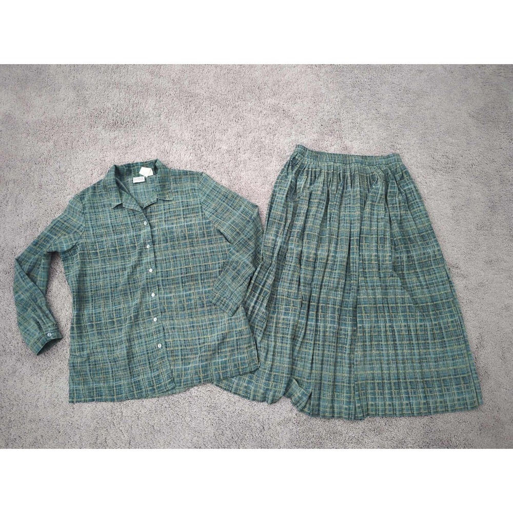 Vintage Napa Studio Blouse Skirt Set Womens 16 Tradwife‎
